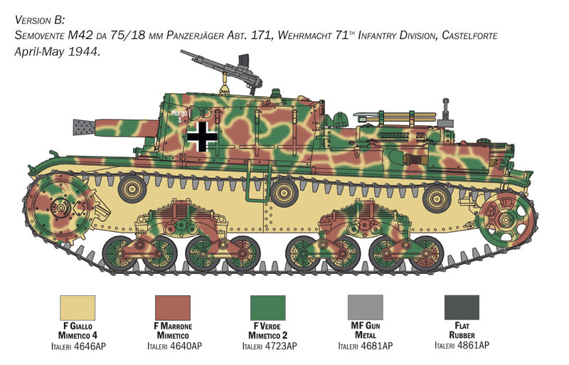 Italeri 6569 - SCALE 1 : 35 SEMOVENTE M42 da 75/18