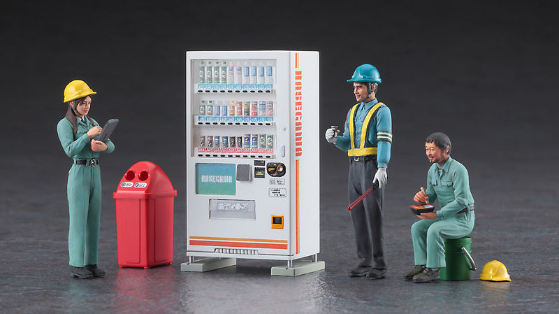 Hasegawa Models 66006 Construction worker set B (3-piece resting set & accessories) 1:35 SCALE MODEL KIT