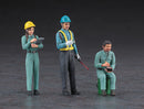 Hasegawa Models 66006 Construction Worker Set B (3-piece resting Set & Accessories) 1:35 Scale Model Kit