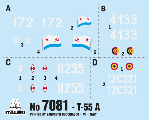 Italeri 7081 - SCALE 1 : 72 T-55 A