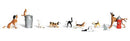 Woodland Scenics HO A1841 Dogs and Cats