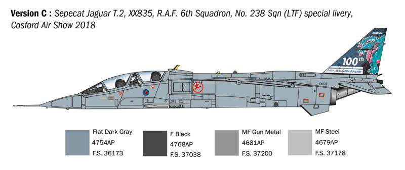 Italeri 1470 - SCALE 1 : 72 Jaguar T.2 R.A.F. Trainer