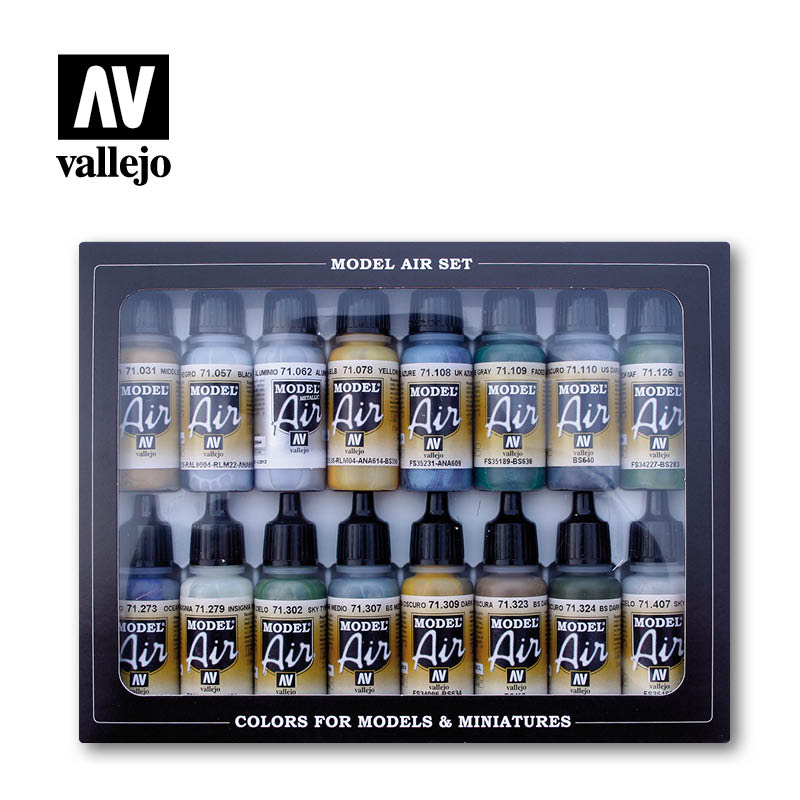 Vallejo Acrylic Paints 71189 WWII British RAF & FAA Paint Set (16-Pack)