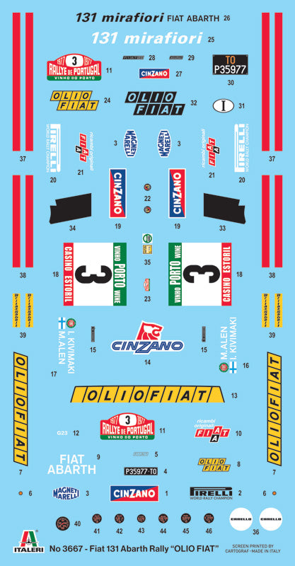 Italeri 3667 FIAT 131 Abarth Rally OLIO FIAT 1:24