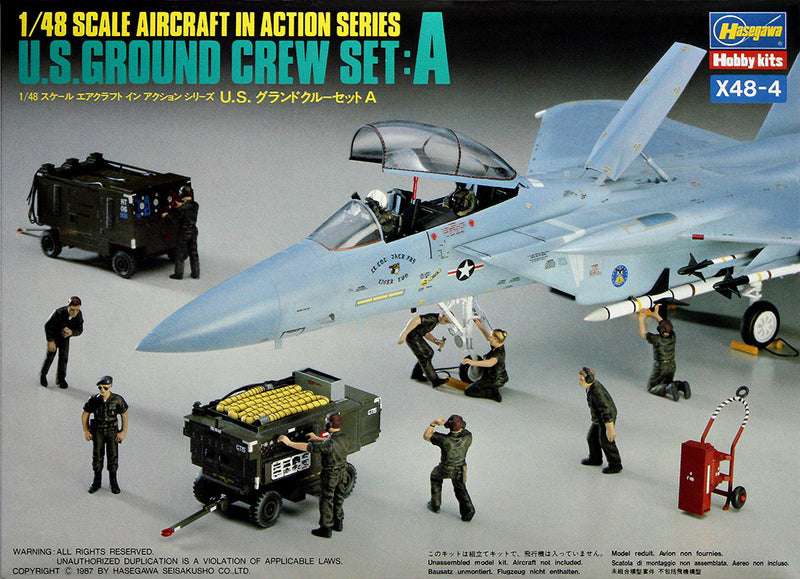 Hasegawa Models 36004 America Grand Crew Set A 1:48 SCALE MODEL KIT