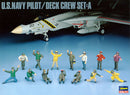 Hasegawa Models 36006 American Navy Pilot / Deck Crew Set A 1:48 Scale Model Kit