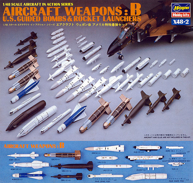 Hasegawa Models 36002 Aircraft Weapon B American Special Bomb Set 1:48 SCALE MODEL KIT