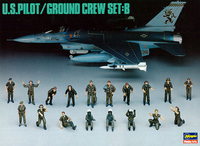 Hasegawa Models 36005 American Pilot / Grand Crew Set B 1:48 SCALE MODEL KIT