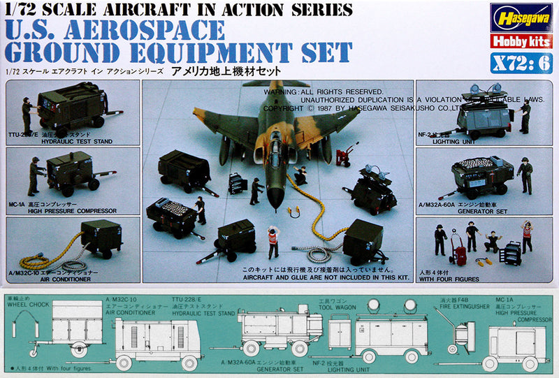 Hasegawa Models 35006 American ground equipment set 1:72 SCALE MODEL KIT