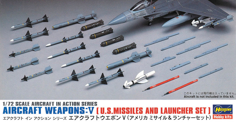 Hasegawa Models 35009 Aircraft Weapon V American Missile & Launcher Set 1:72 SCALE MODEL KIT