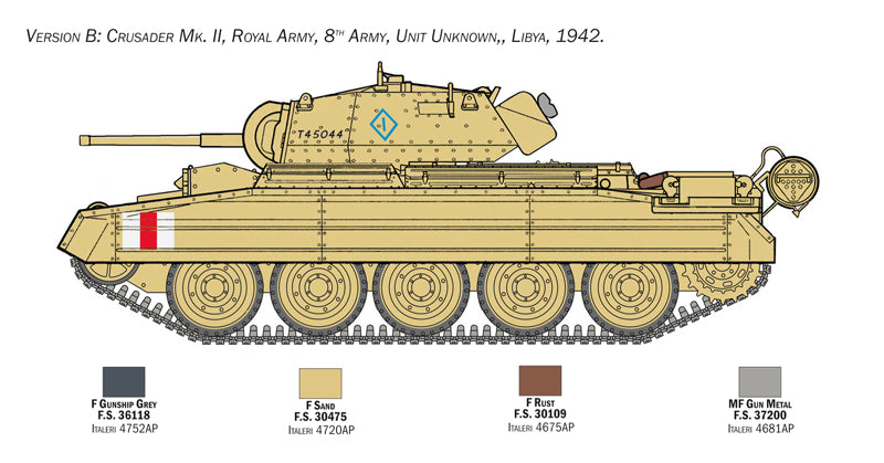 Italeri 6579 - SCALE 1 : 35 Crusader Mk. II with 8th Army Infantry