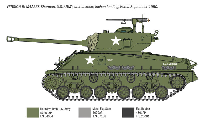 Italeri 6586 - SCALE 1 : 35 Sherman M4A3E8 - Korean War