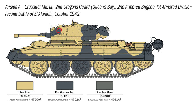 Italeri 6592 - SCALE 1 : 35 Crusader Mk. III with British Crew