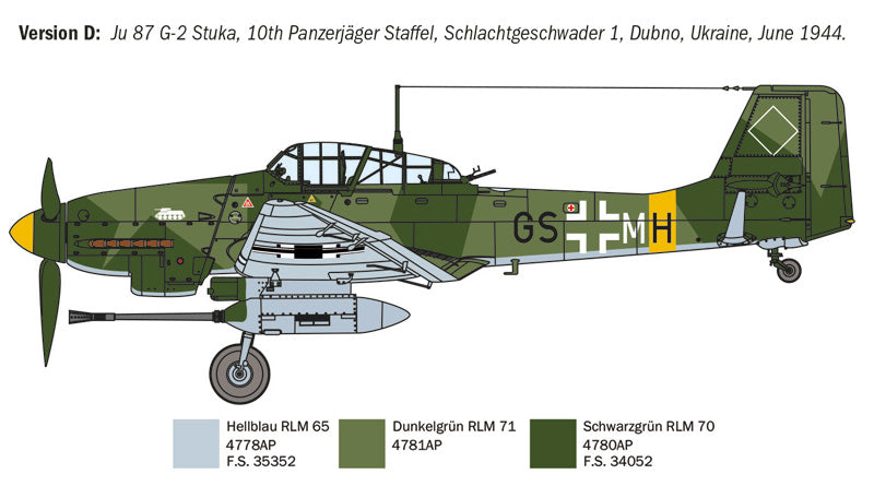 Italeri 1466 - SCALE 1 : 72 Ju 87 G-2 Kanonenvogel