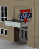 Miller Engineering HO 30972 YMCA Combo Set, Animated Neon Sign Kit