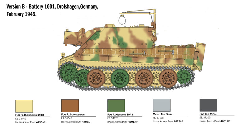 Italeri 6573 - SCALE 1 : 35 38 cm RW 61 auf STURMMORSER TIGER