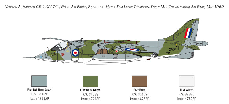 Italeri 1435 - SCALE 1 : 72 HARRIER GR.1 Transatlantic Air Race 50th Ann.