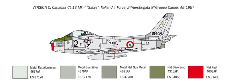 Italeri 2799 - SCALE 1 : 48 F-86E Sabre