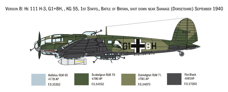 Italeri 1436 - SCALE 1 : 72 HEINKEL HE111H