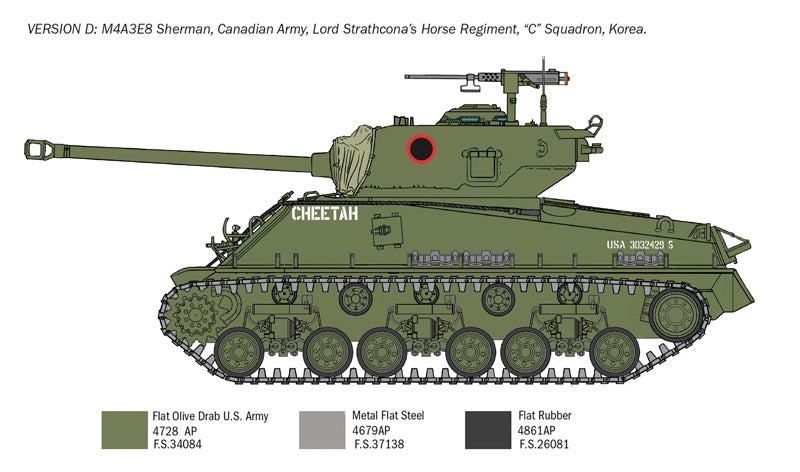 Italeri 6586 - SCALE 1 : 35 Sherman M4A3E8 - Korean War