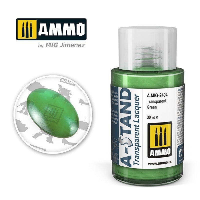 Ammo Mig 2404 A-STAND TRANSPARENT GRN