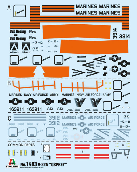 Italeri 1463 - SCALE 1 : 72 V-22A Osprey