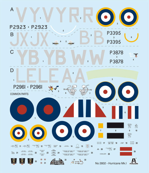 Italeri 2802 - SCALE 1 : 48 HURRICANE Mk.I