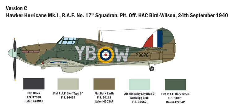 Italeri 2802 - SCALE 1 : 48 HURRICANE Mk.I