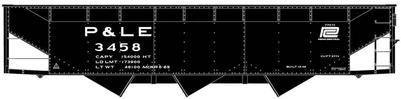 PREORDER Accurail HO 81851 Offset Triple Hopper Kit, Pittsburgh & Lake Erie Penn Central