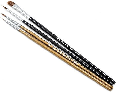 Atlas Brush Company 1004PS 4pc Sable & Camel Hair Brush Set