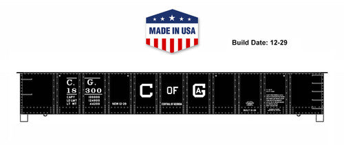Accurail HO 81731 41' Steel Gondola, Central of Georgia