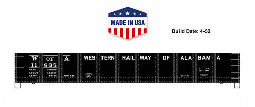 Accurail HO 81733 41' Steel Gondola, Western of Alabama
