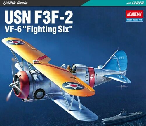 Academy Model 12326 F3F-2 VF-6 USN Fighting Six 1:48