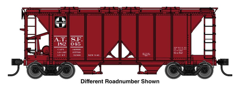 PREORDER Walthers Mainline HO 910-49707 ACF 1958 Cu Ft Covered Hopper, Atchison Topeka & Santa Fe
