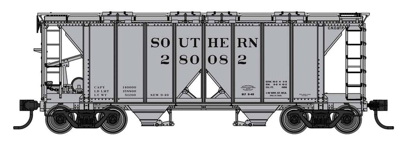 PREORDER Walthers Mainline HO 910-49723 ACF 1958 Cu Ft Covered Hopper, Southern