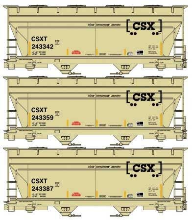 PREORDER Accurail HO 8179 2-Bay ACF Covered Hopper Set, CSX How Tomorrow Moves