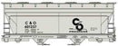Accurail HO 2219 2-Bay ACF Covered Hopper, Chesapeake & Ohio