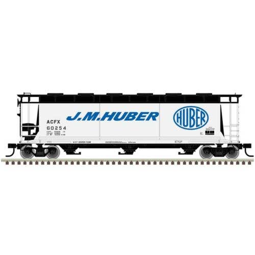 Atlas HO 20007177 ACF 3-Bay Cylindrical Hopper, J.M. Huber