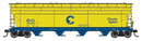 Walthers Mainline HO 49202 ACF 5250 4-Bay Centerflow Covered Hopper, Chessie System B&O