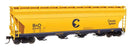 Walthers Mainline HO 49203 ACF 5250 4-Bay Centerflow Covered Hopper, Chessie System B&O