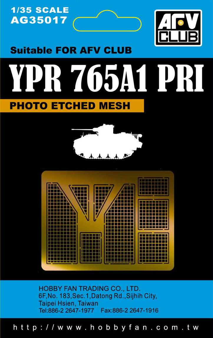 AFV Club AG35017 Photo Etched Mesh for YPR765A1