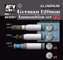 AFV Club AG35061 German 120mm Ammo Set A Aluminum 1:35