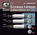 AFV Club AG35062 German 120mm Ammo Set B Aluminum 1:35