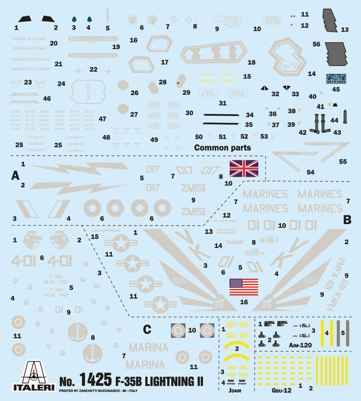 Italeri 1425 - SCALE 1 : 72 F-35 B Lightning II STOVL version