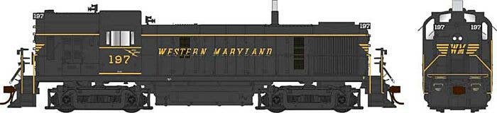 Bowser HO 25464 Alco RS3 Hammerhead High Hood Locomotive ESU, Western Maryland