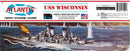 Atlantis Models 463 USS Wisconsin Battleship 1:535
