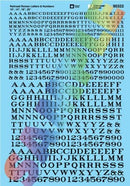 Microscale HO 90322 Alphabet Decal Set, Railroad Roman Letters & Numbers 10, 14, 18, 20" (black)