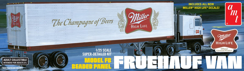 AMT Model Kits 1234 Fruehauf 40' Trailer Miller Beer 1:25