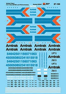 Microscale HO 87-100 Amtrak, EMD E, F & F40PH Diesels Phase I Scheme 1970