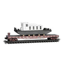 Micro-Trains 045 00 640 50' Flat Car, Fishbelly Side, w/ Side Mount Brake Wheel, St Louis Southwestern